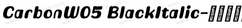 CarbonW05 BlackItalic字体转换